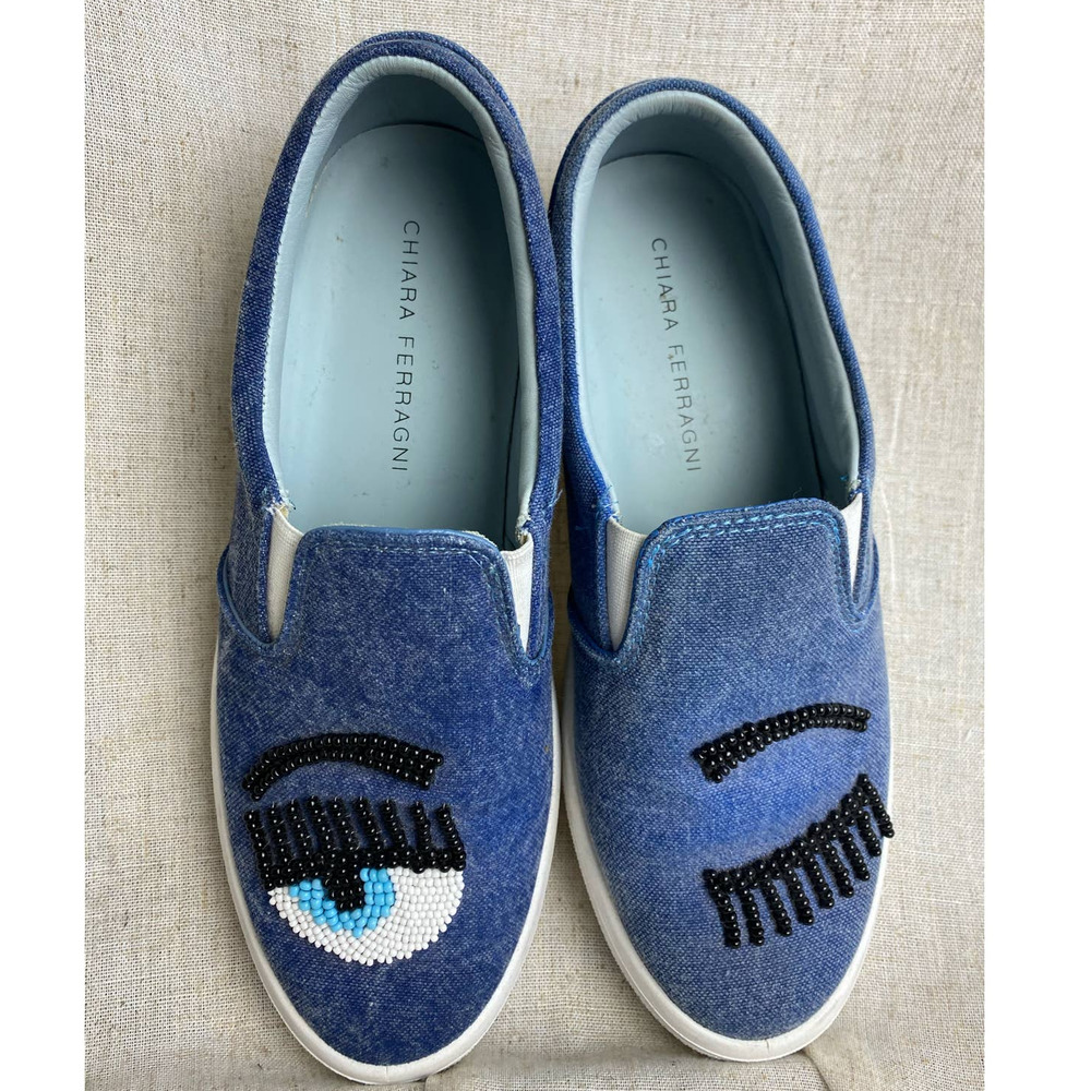 Chiara Ferragni Beads Detail Detail Slip Ons Sneakers Size 9